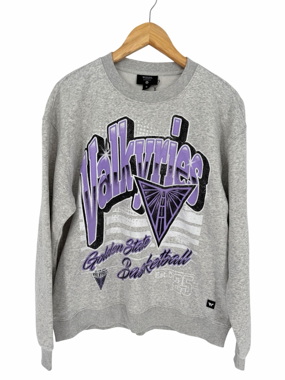 Golden State Valkyries WNBA Crewneck Sweatshirt Grey Unisex - Size M